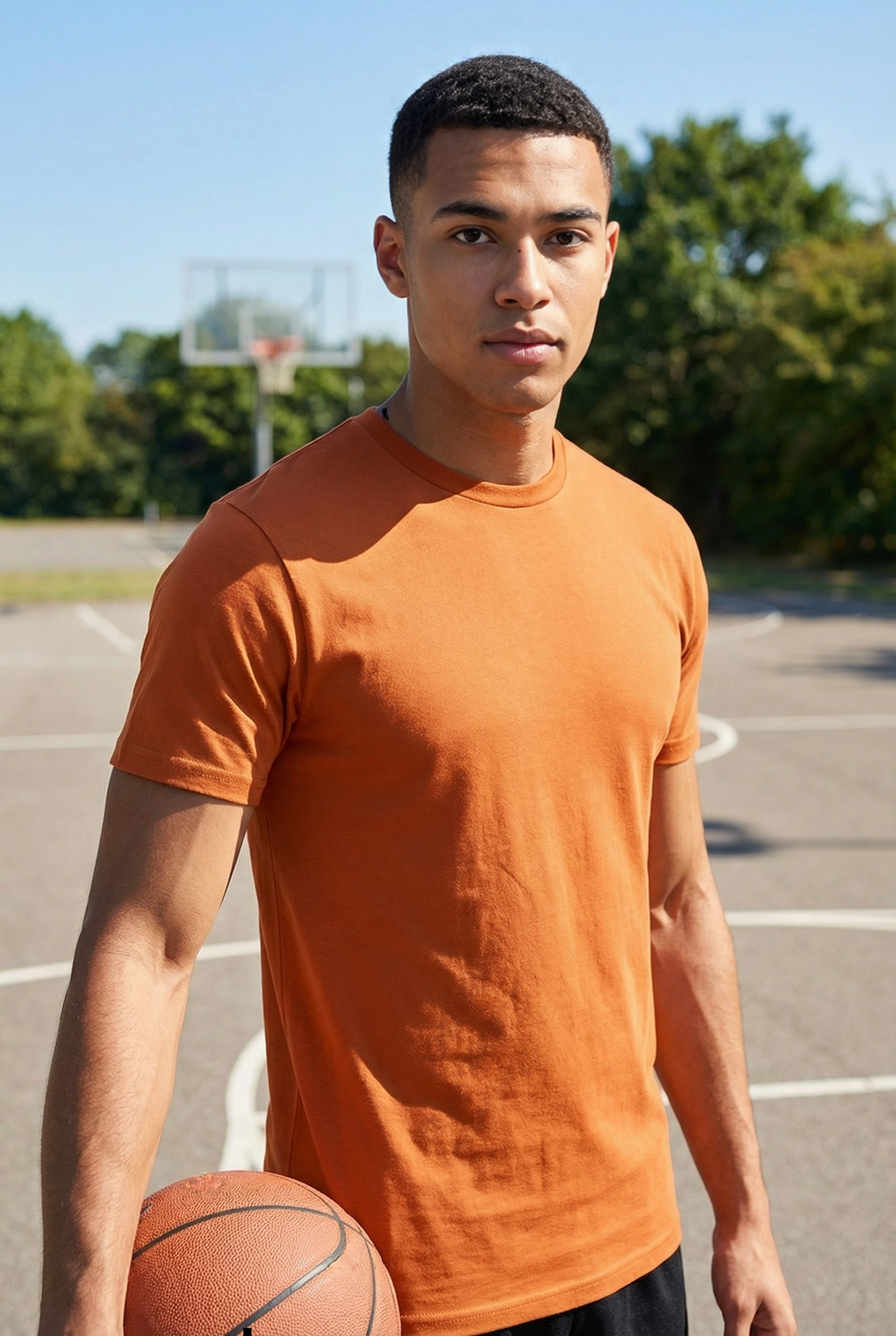 Orange T-Shirt — Basketball Court